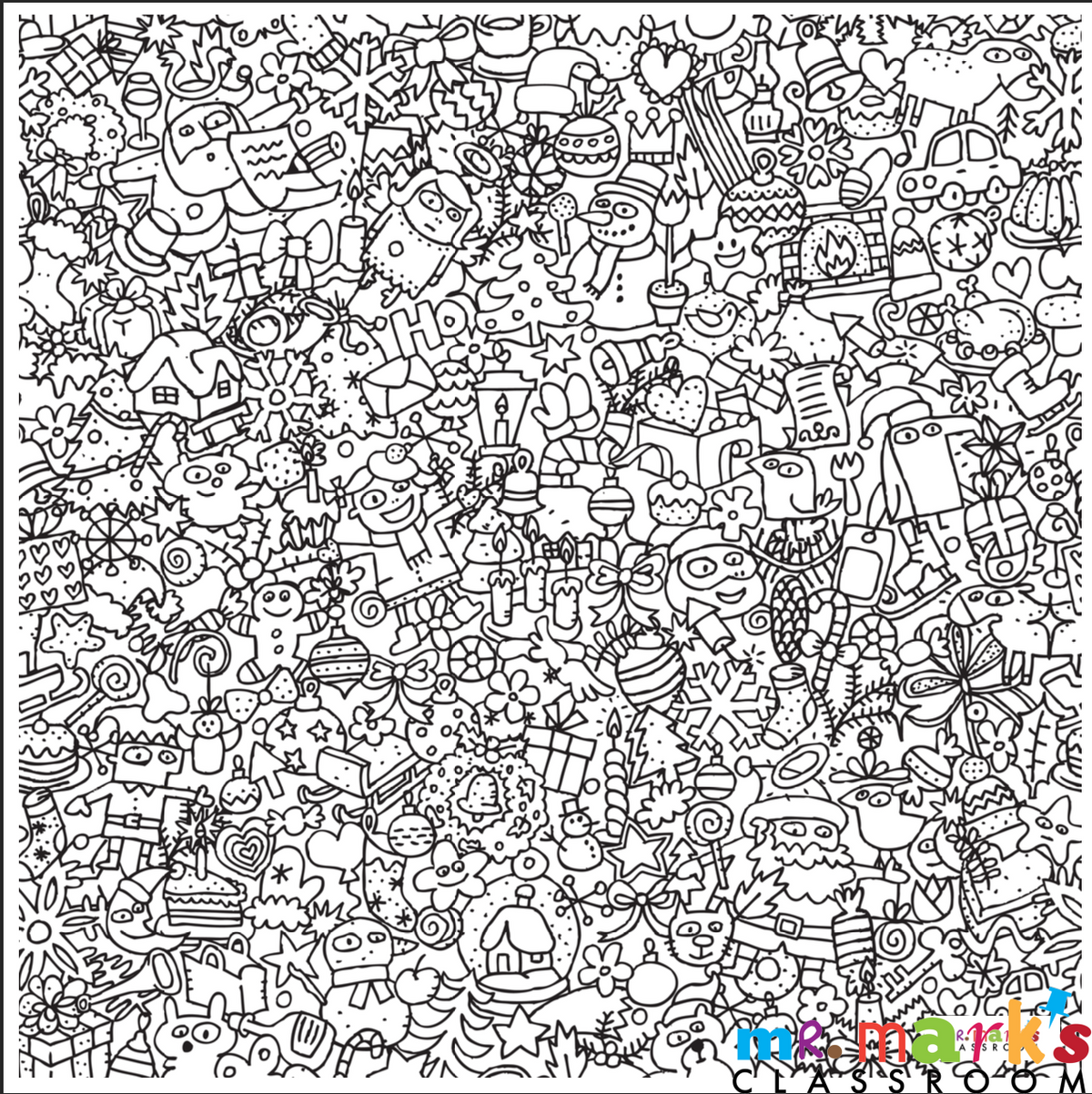 Christmas Doodle Art Bundle 1 image 1