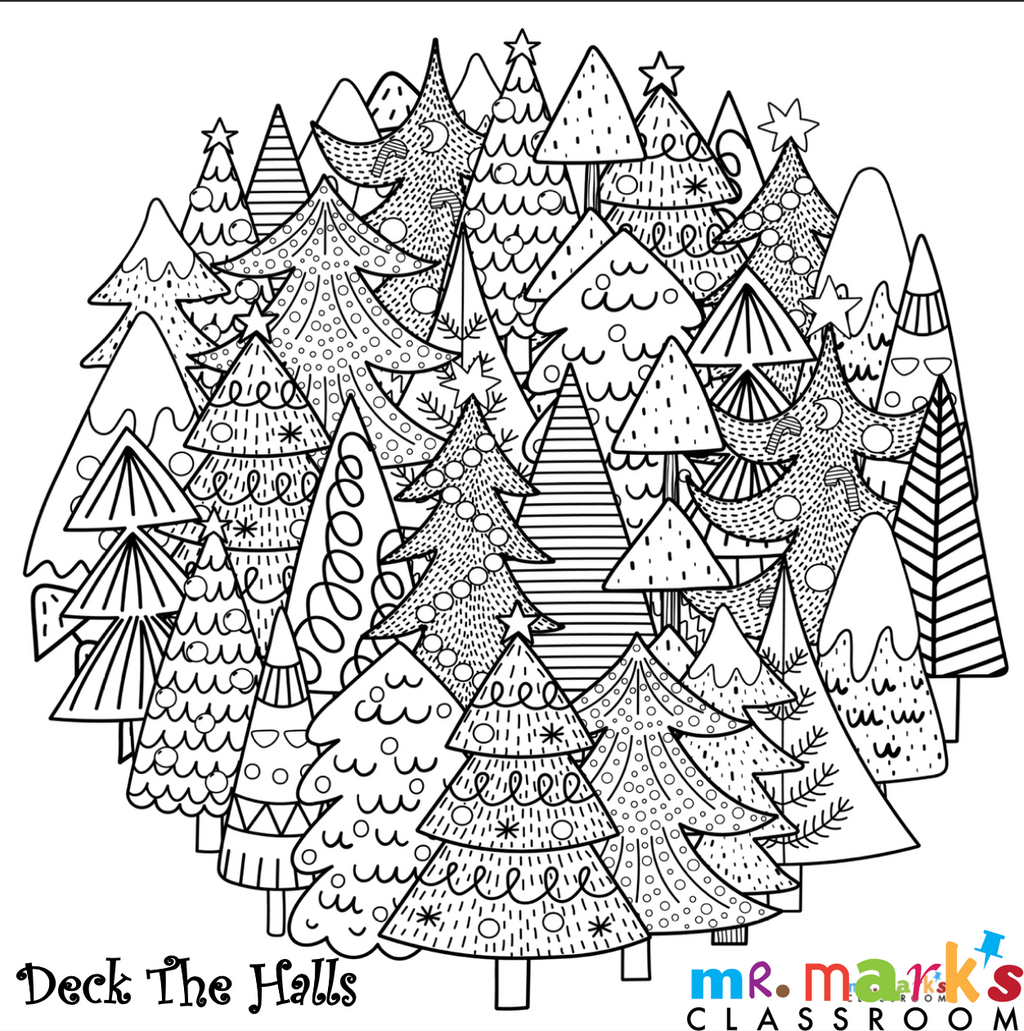Christmas Doodle Art Posters (Individuals) - Deck the Halls image