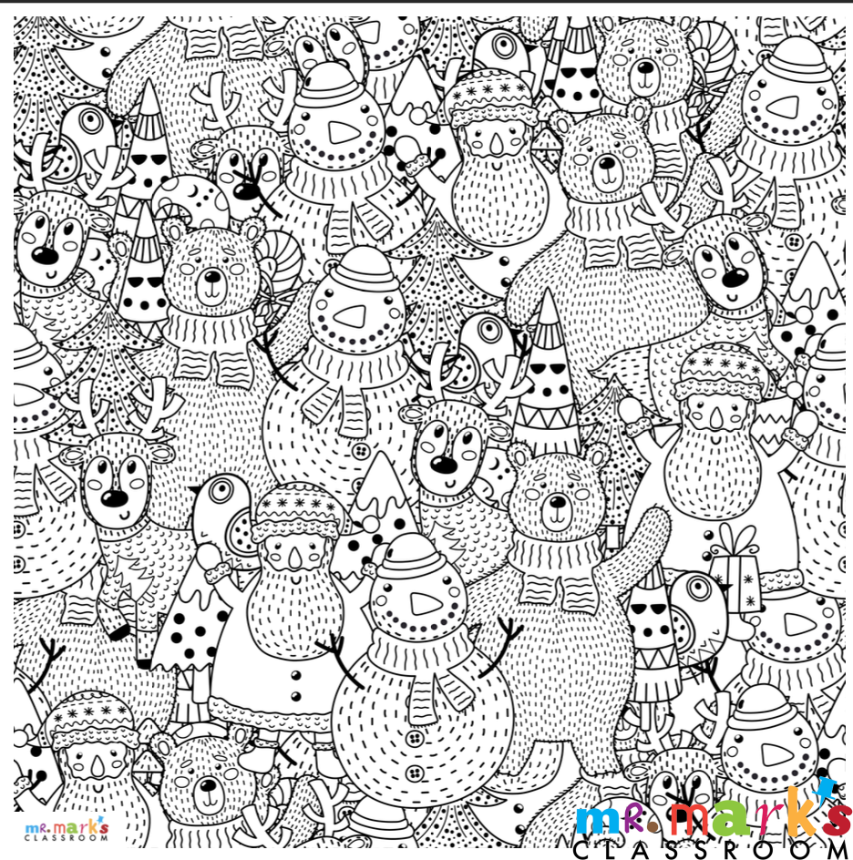 Christmas Doodle Art Bundle 2 (Includes Nativity Doodle) image 1